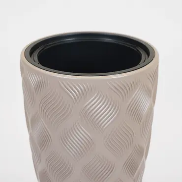 Vita bloempot Flow Slim 30 taupe - afbeelding 2