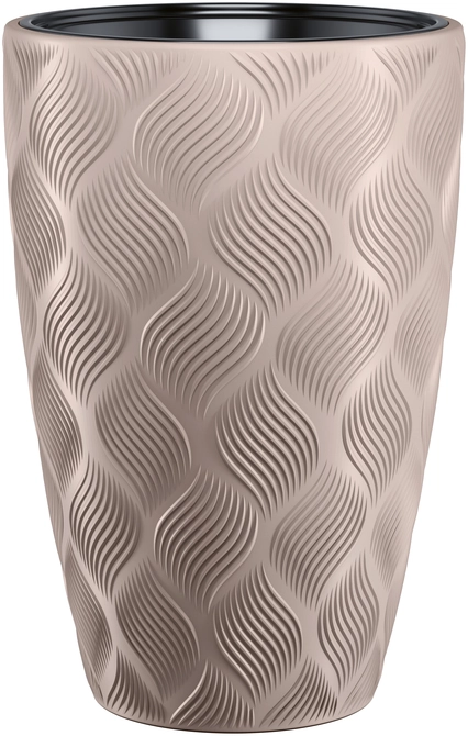 Vita bloempot Flow Slim 30 taupe