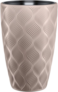 Vita bloempot Flow Slim 30 taupe