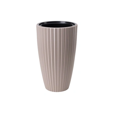 Vita bloempot hoog smal Mika 40 taupe, Vita tuinmeubelen, tuincentrumoutlet.com