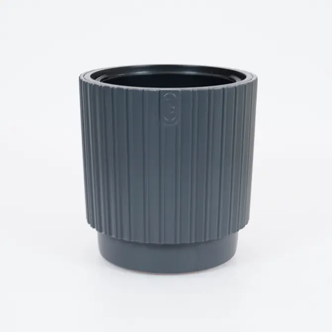 Vita bloempot Mika Cyli 30 antraciet