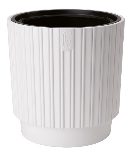 Vita bloempot Mika Cyli 30 wit