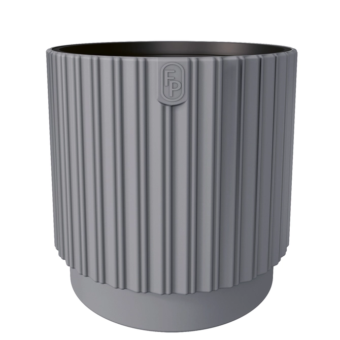 Vita bloempot Mika Cyli 40 grijs, Vita tuinmeubelen, tuincentrumoutlet.com