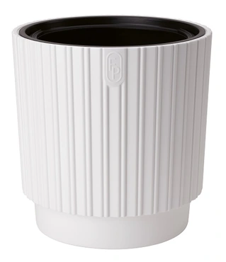 Vita bloempot Mika Cyli 40 wit