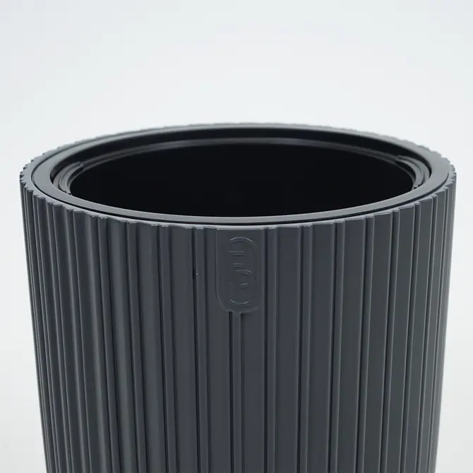 Vita bloempot Mika op voet 30 antraciet bovenkant, Vita, tuincentrumoutlet.com