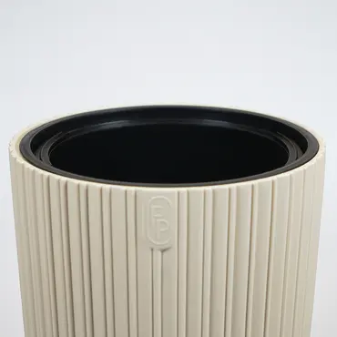 Vita bloempot Mika op voet 30 beige bovenkant, Vita, tuincentrumoutlet.com