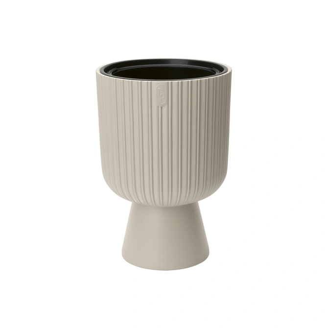 Vita bloempot Mika op voet 40 beige, Vita, tuincentrumoutlet.com