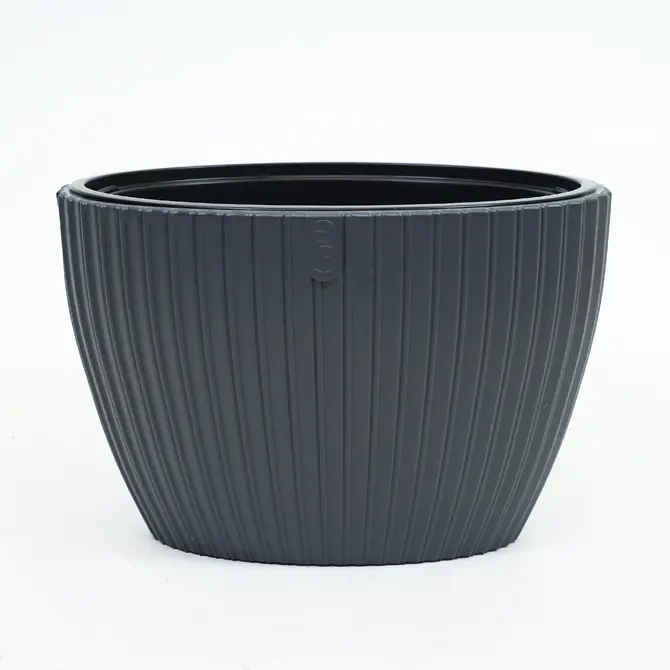 Vita bloempot Mika ovaal 40 antraciet, Vita, tuincentrumoutlet.com