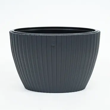 Vita bloempot Mika ovaal 40 antraciet, Vita, tuincentrumoutlet.com