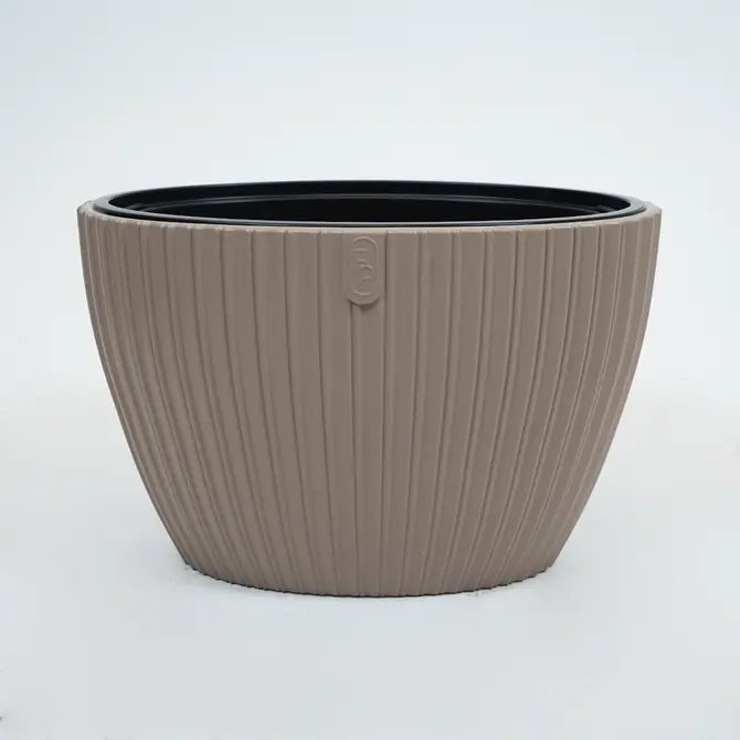 Vita bloempot Mika ovaal 40 taupe, Vita, tuincentrumoutlet.com