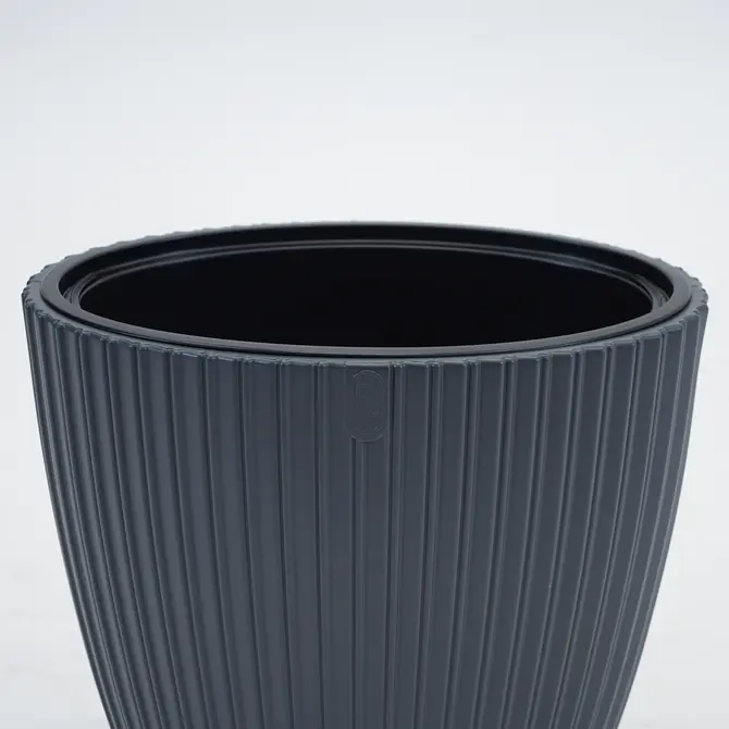 Vita bloempot Mika ovaal 60 antraciet bovenkant, Vita, tuincentrumoutlet.com