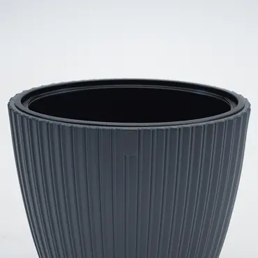 Vita bloempot Mika ovaal 60 antraciet bovenkant, Vita, tuincentrumoutlet.com