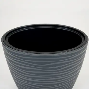 Vita bloempot Sahara Dunes elipse 60 antraciet - afbeelding 2