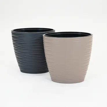 Vita bloempot Sahara Dunes elipse 60 antraciet - afbeelding 4