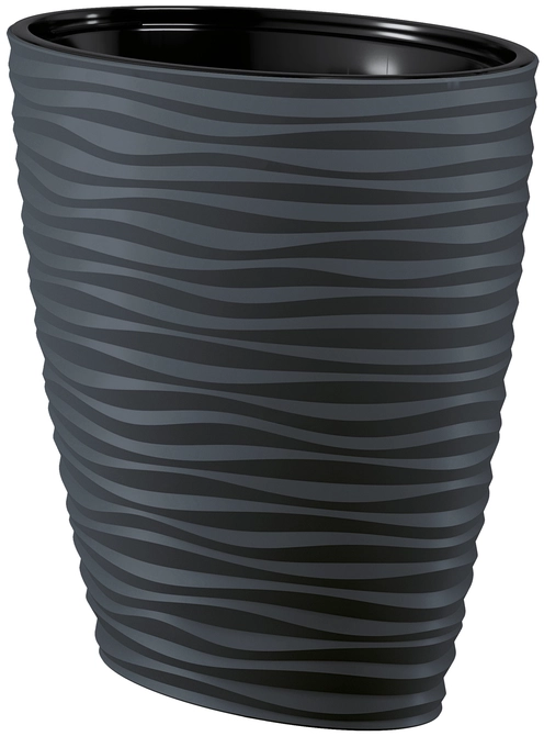 Vita bloempot Sahara Dunes elipse 60 antraciet