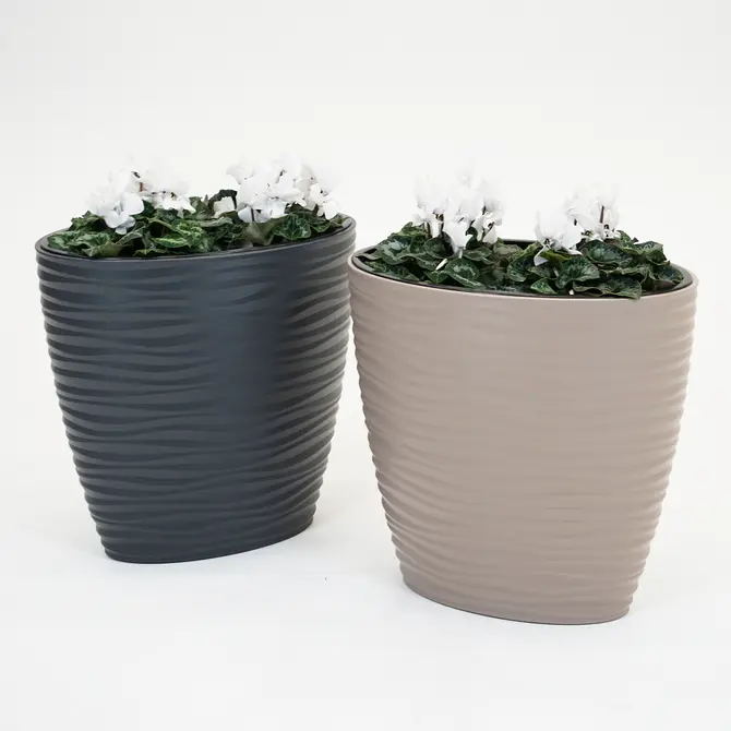 Vita bloempot Sahara Dunes elipse 60 taupe - afbeelding 5