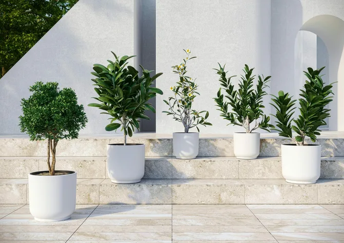 Vita bloempot Satina 40 wit sfeer, Vita, tuincentrumoutlet.com