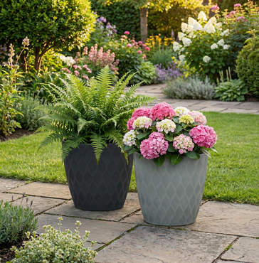 Vita Flow bloempot ellipse 60 antraciet - afbeelding 7