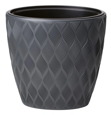 Vita Flow bloempot ellipse 60 antraciet