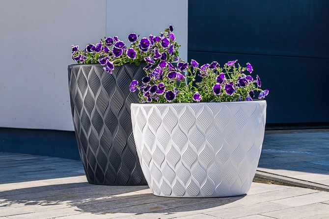 Vita Flow bloempot ellipse 60 antraciet - afbeelding 6