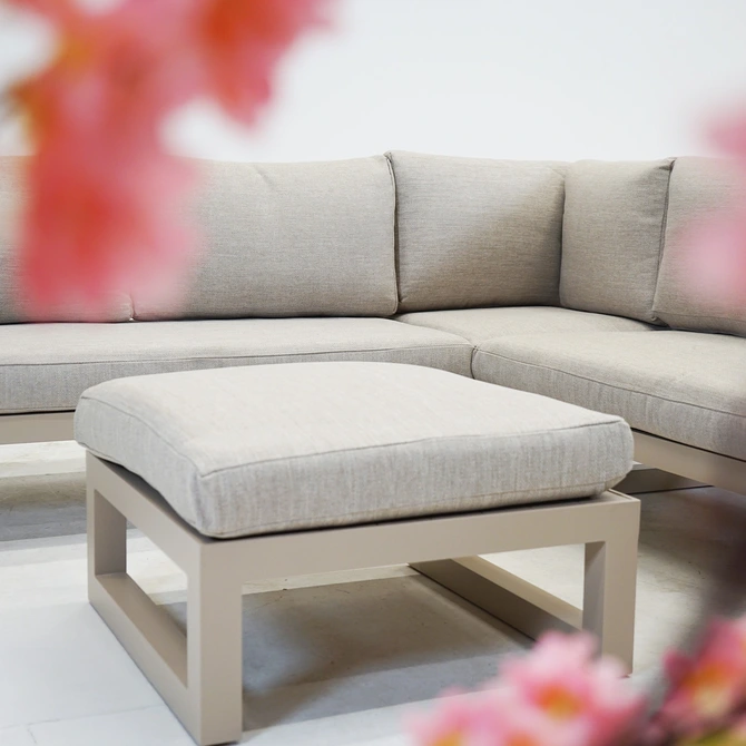 Vita Grosso hoekbank 4-delig beige sfeerfoto, vita, tuincentrumoutlet