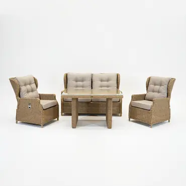 Ibiza loungeset rattan 4dlg, Vita, Tuincentrumoutlet.com