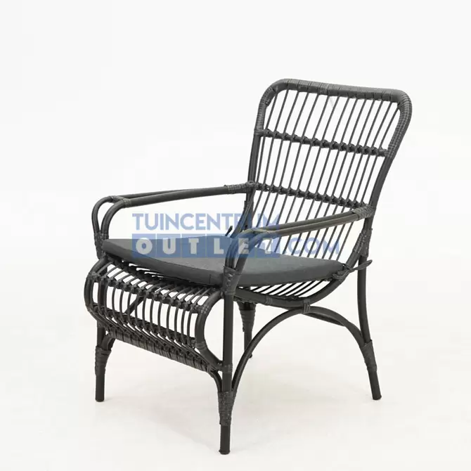 Vita Lester loungestoel zwart, tuincentrumoutlet.com, foto 1