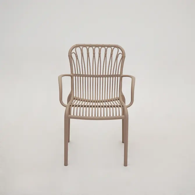 Vita Madrid diningstoel stapelbaar taupe, Vita, tuincentrumoutlet.com