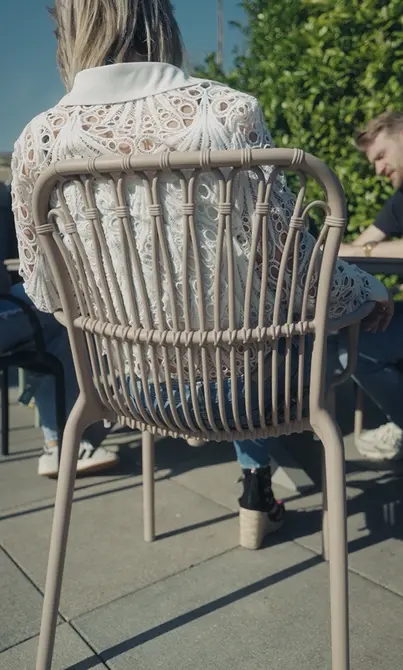 Vita Madrid diningstoel stapelbaar taupe sfeer, Vita, tuincentrumoutlet.com