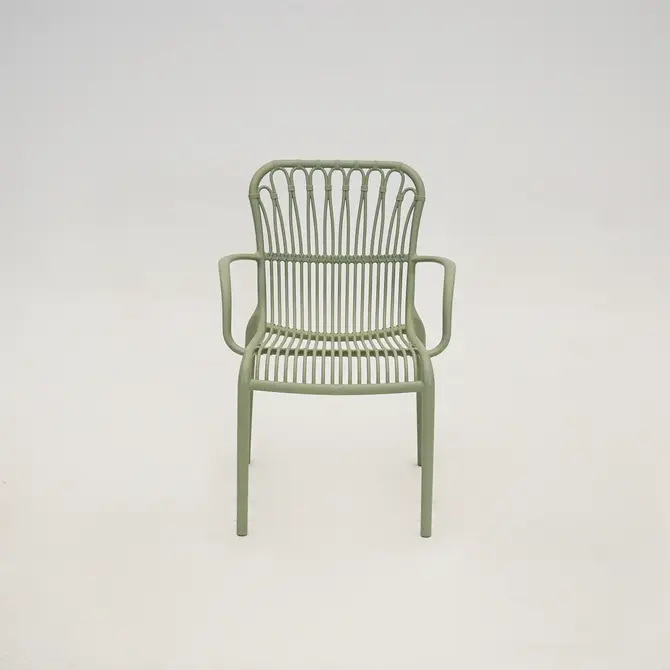 Vita Madrid diningstoel stapelbaar vergrijsd groen, Vita, tuincentrumoutlet.com