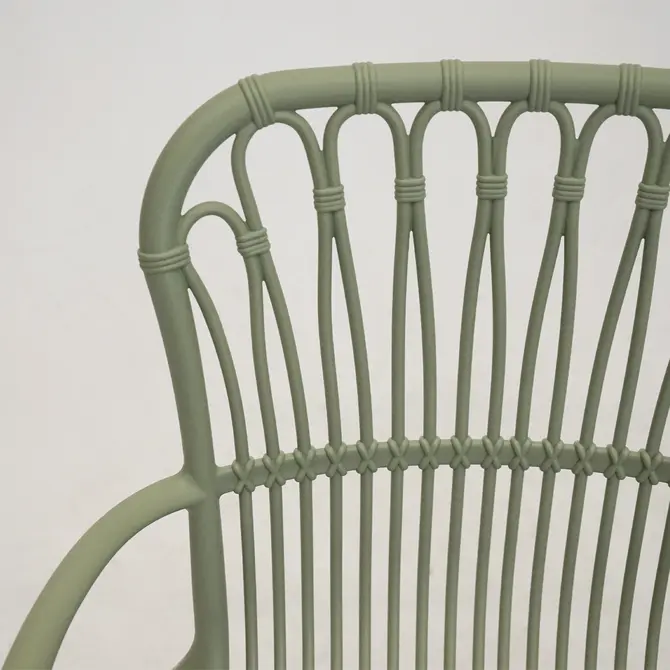 Vita Madrid diningstoel stapelbaar vergrijsd groen details, Vita, tuincentrumoutlet.com