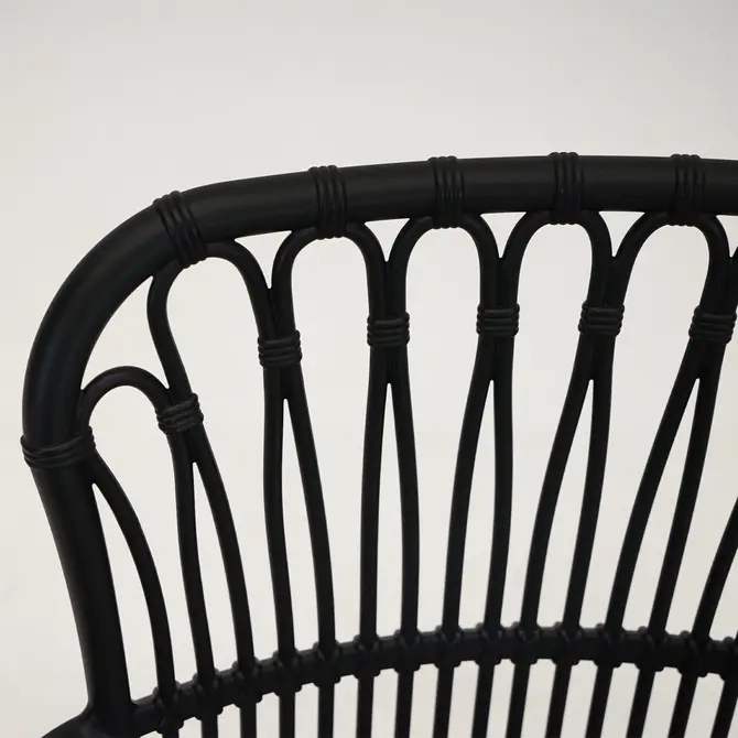 Vita Madrid diningstoel stapelbaar zwart detail, Vita, tuincentrumoutlet.com