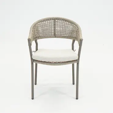 Marina stapelstoel beige voor, Vita tuinmeubelen, Tuincentrumoutlet.com