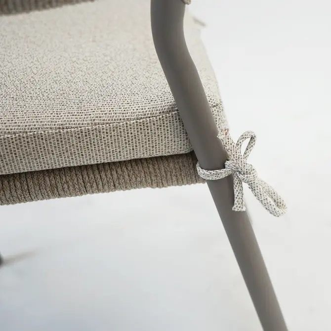 Marina stapelstoel beige strikje, Vita tuinmeubelen, Tuincentrumoutlet.com