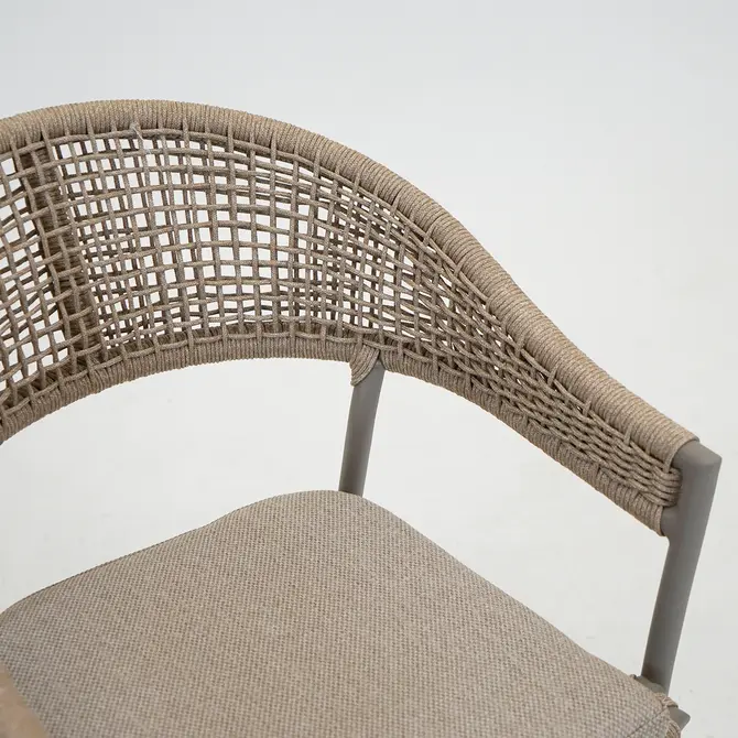 Marina stapelstoel bruin detail, Vita tuinmeubelen, Tuincentrumoutlet.com