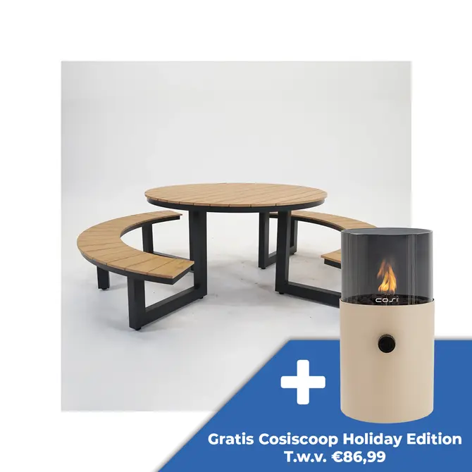 Vita Massa Picknicktafel Rond Picknickset - afbeelding 1