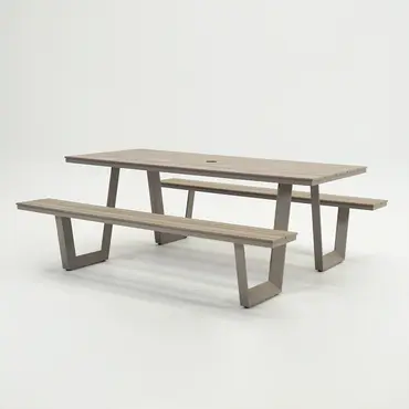 Vita Massa rechthoekige picknicktafel taupe, Vita tuinmeubelen, tuincentrumoutlet.com