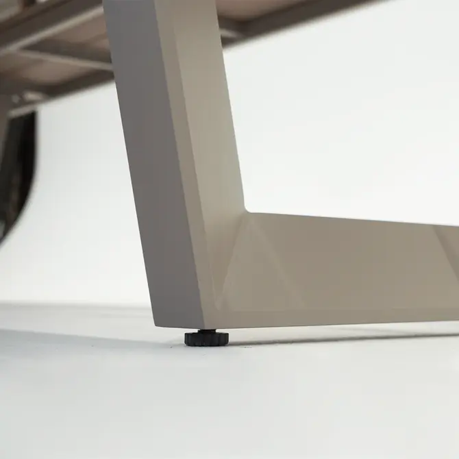 Vita Massa rechthoekige picknicktafel taupe poot, Vita tuinmeubelen, tuincentrumoutlet.com