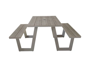 Vita Massa rechthoekige picknicktafel taupe zij, Vita tuinmeubelen, tuincentrumoutlet.com