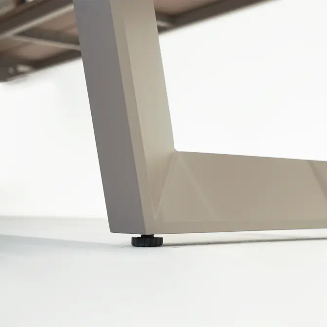 Vita Massa rechthoekige picknicktafel zitjes taupe XL, Vita tuinmeubelen, tuincentrumoutlet.com