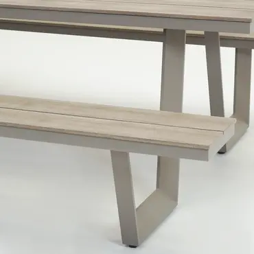 Vita Massa rechthoekige picknicktafel taupe XL, Vita tuinmeubelen, tuincentrumoutlet.com