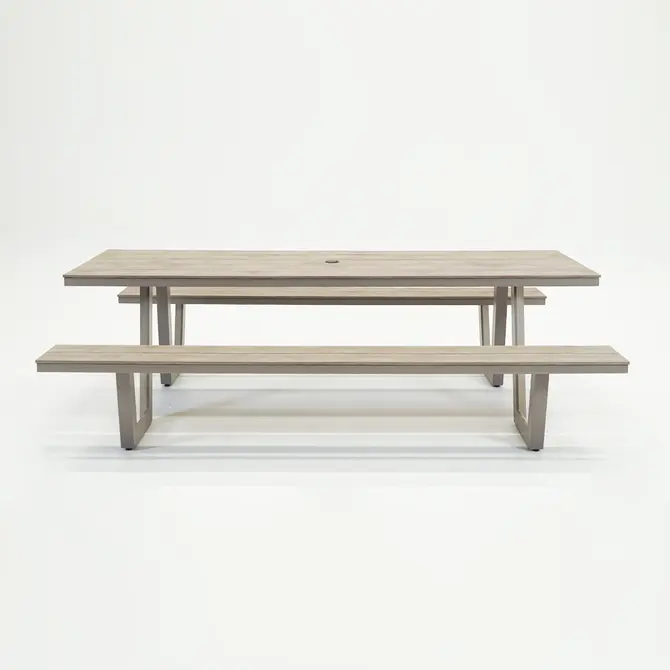 Vita Massa rechthoekige picknicktafel taupe XL, Vita tuinmeubelen, tuincentrumoutlet.com