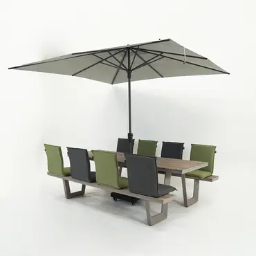Vita Massa rechthoekige picknicktafel taupe sfeer XL, Vita tuinmeubelen, tuincentrumoutlet.com