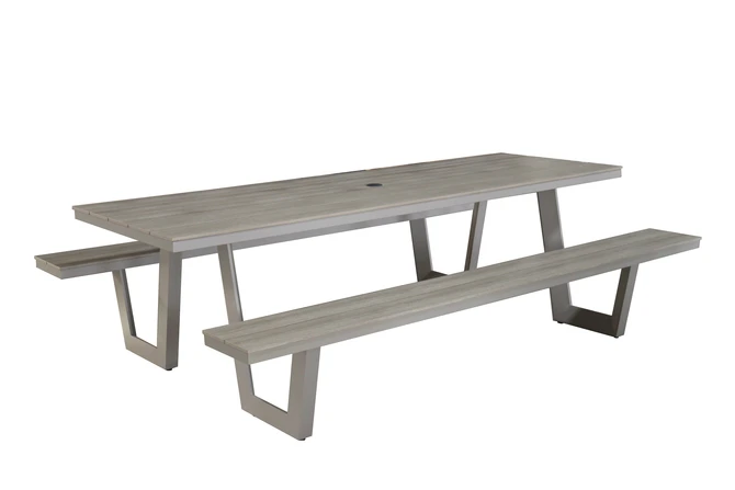 Vita Massa rechthoekige picknicktafel taupe XL, Vita tuinmeubelen, tuincentrumoutlet.com