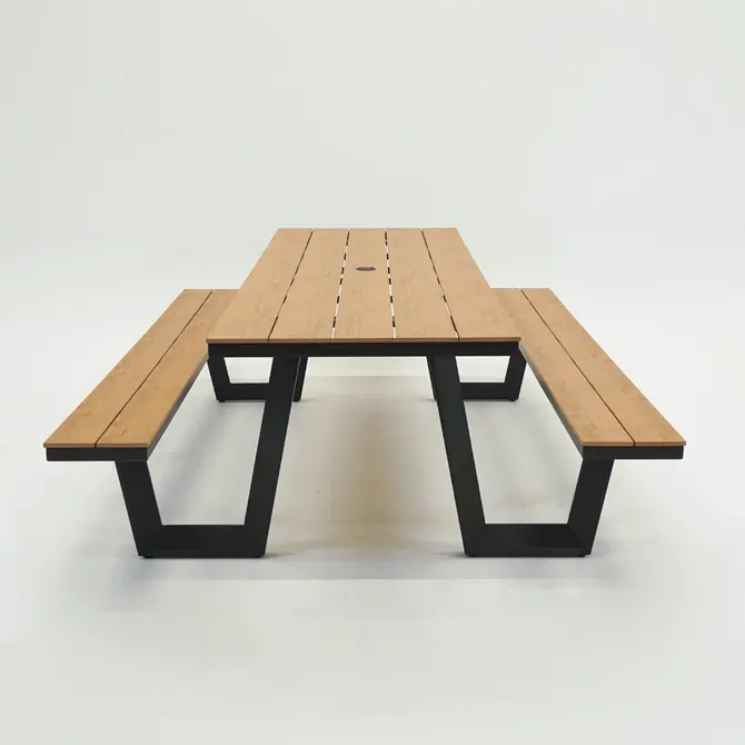 Vita Massa rechthoekige picknicktafel XL zijde, Vita tuinmeubelen, tuincentrumoutlet.com