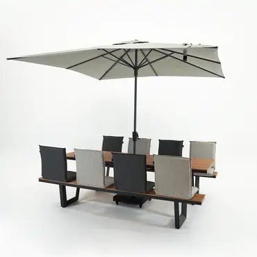 Vita Massa rechthoekige picknicktafel XL inclusief zitjes, Vita tuinmeubelen, tuincentrumoutlet.com