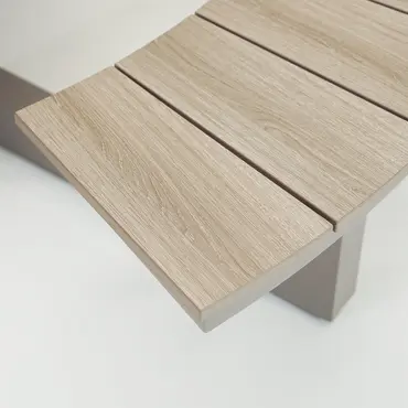 Vita Massa ronde picknicktafel taupe detail, Vita tuinmeubelen, tuincentrumoutlet.com