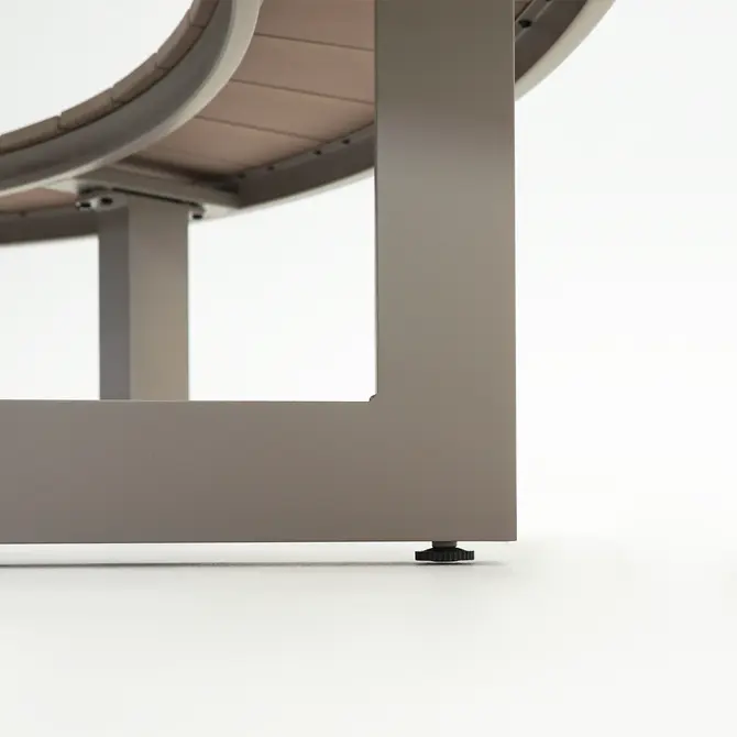 Vita Massa ronde picknicktafel taupe pootje, Vita tuinmeubelen, tuincentrumoutlet.com