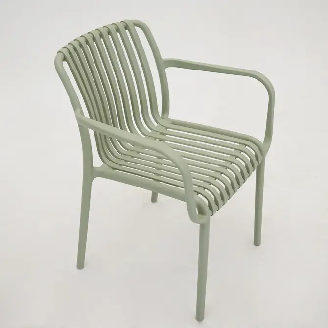 Vita Porto diningstoel stapelbaar vergrijsd groen bovenaf, Vita, tuincentrumoutlet.com