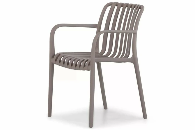 Vita Porto stapelstoel grijs incl. zitkussen zijkant, Vita, Tuincentrum Outlet